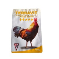 100g Food Grade Customized Chicken Feed Packaging Bag Mylar Sachet Aluminum Foil Three Side Heal Packaging Bags With Zip Lock