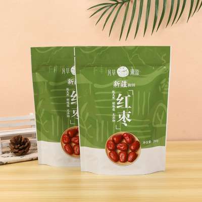 wholesale aluminum foil doypack resealable zipper stand up pouch food package snack packaging bag