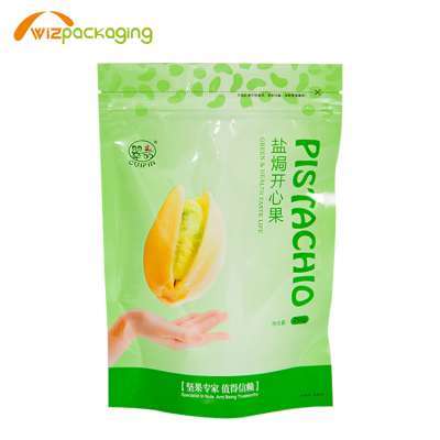 custom printed zipper doypack pouch for nut packaging